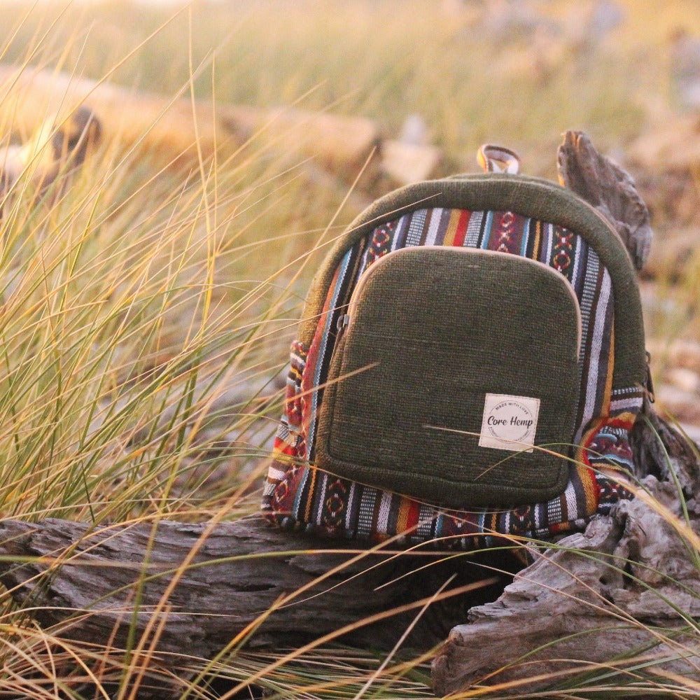boho mini backpack Core Hemp Mini Backpack