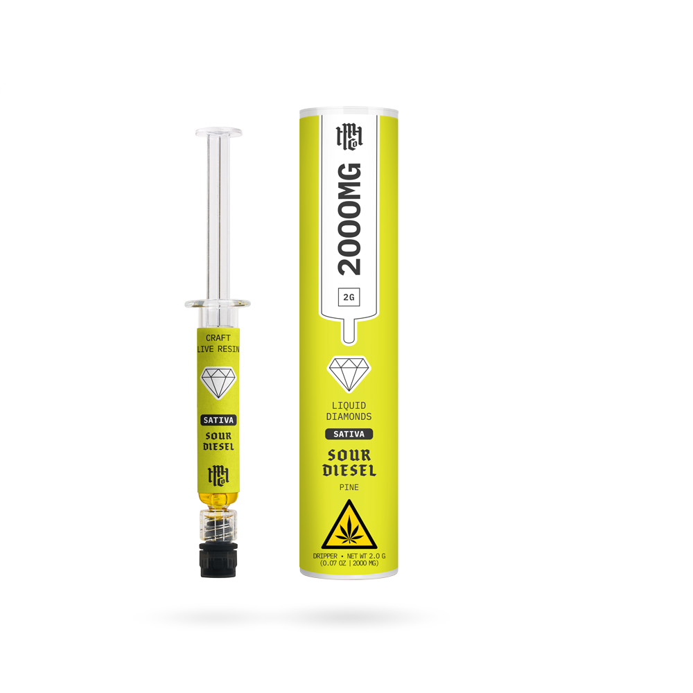 THCa Dripper Live Resin Liquid Diamonds: Sour Diesel (Sativa) 2g