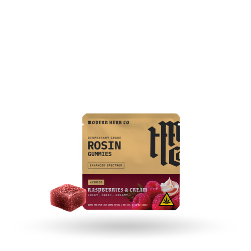 Live Rosin Gummies: Raspberries & Cream (Hybrid), 3ct