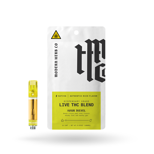 Live THC Vape Cartridge: Sour Diesel (Sativa) 1g
