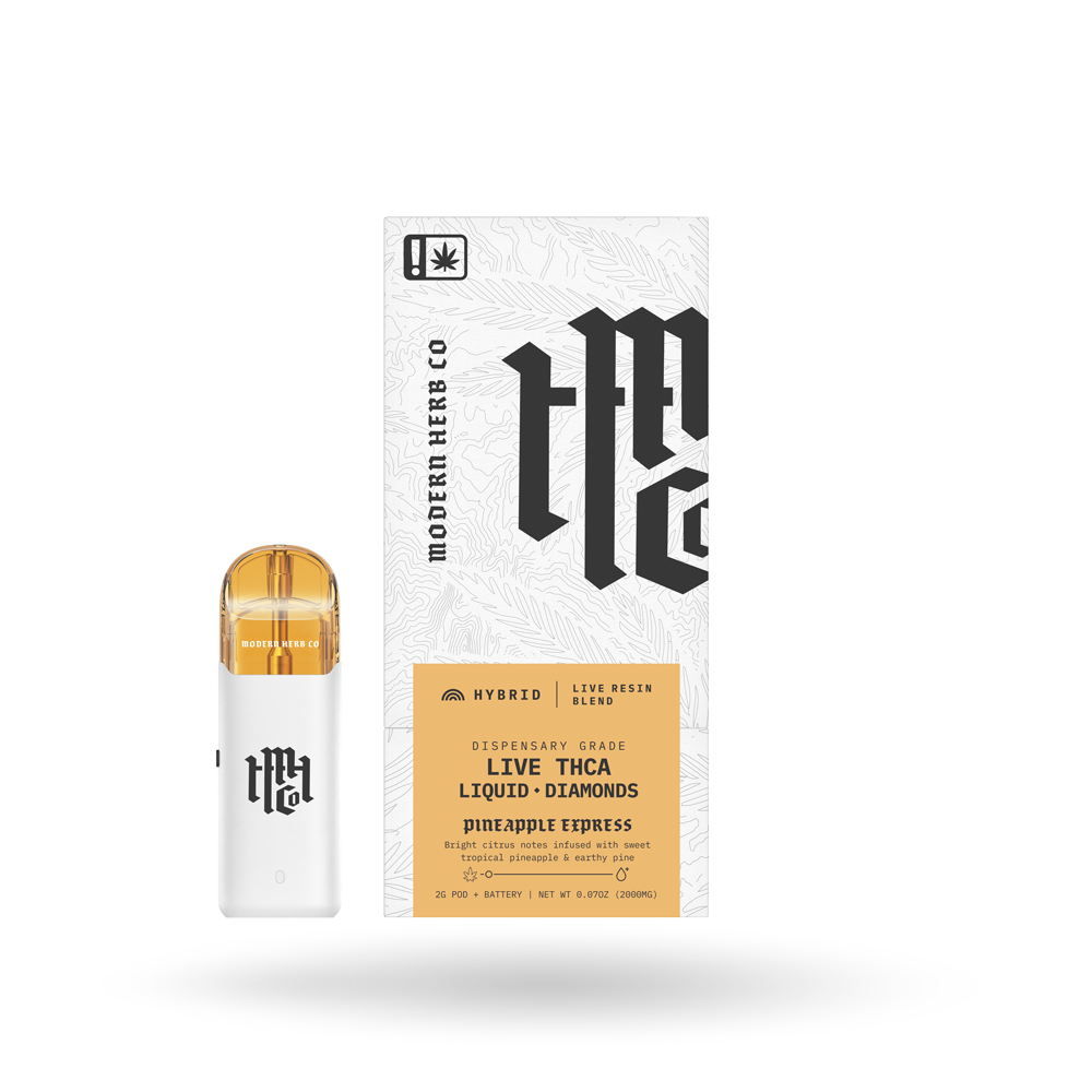 THCa Pod Kit Live Resin Liquid Diamonds: Pineapple Express (Hybrid) - 2g