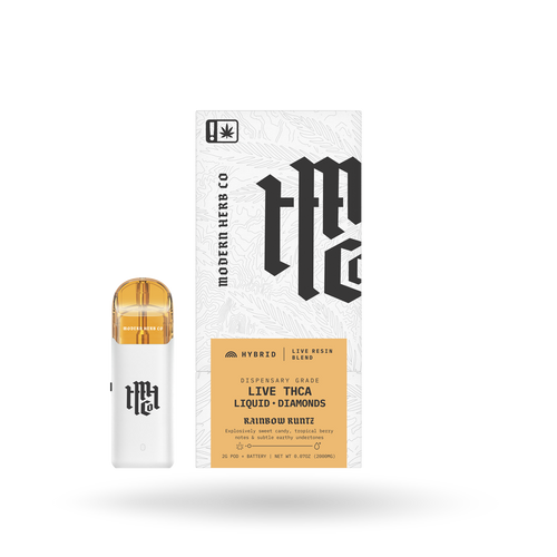 THCa Pod Kit Live Resin Liquid Diamonds: Rainbow Runtz (Hybrid) - 2g
