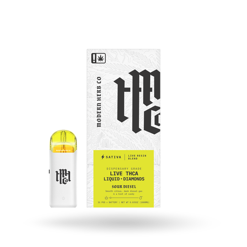 THCa Pod Kit Live Resin Liquid Diamonds: Sour Diesel (Sativa) - 1g