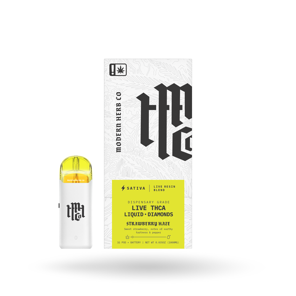 THCa Pod Kit Live Resin Liquid Diamonds: Strawberry Haze (Sativa) - 1g