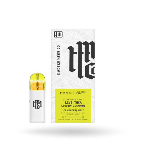 THCa Pod Kit Live Resin Liquid Diamonds: Strawberry Haze (Sativa) - 2g