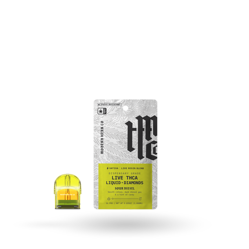 THCa Pod Refill Live Resin Liquid Diamonds: Sour Diesel (Sativa) - 1g