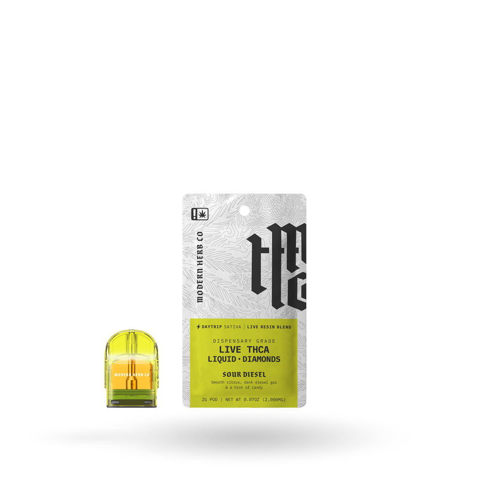 THCa Pod Refill Live Resin Liquid Diamonds: Sour Diesel (Sativa) - 2g