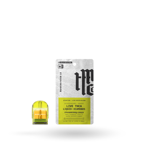 THCa Pod Refill Live Resin Liquid Diamonds: Strawberry Cough (Sativa) - 2g