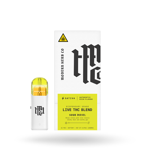 Live THC Pod Starter Kit: Sour Diesel (Sativa) 2g