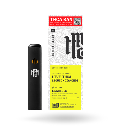 THCa Disposable Live Resin Liquid Diamonds: Jack Herer (Sativa) - 2g