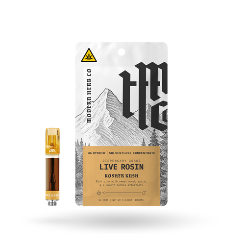 THCa Rosin Vape Cartridge: Kosher Kush (Hybrid), 1g