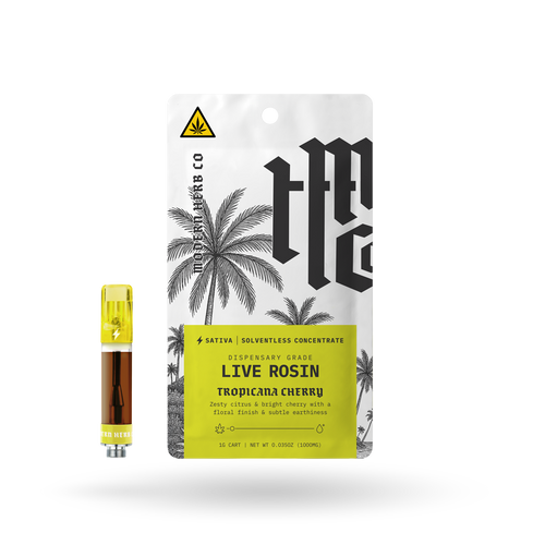 THCa Rosin Vape Cartridge: Tropicana Cherry (Sativa), 1g
