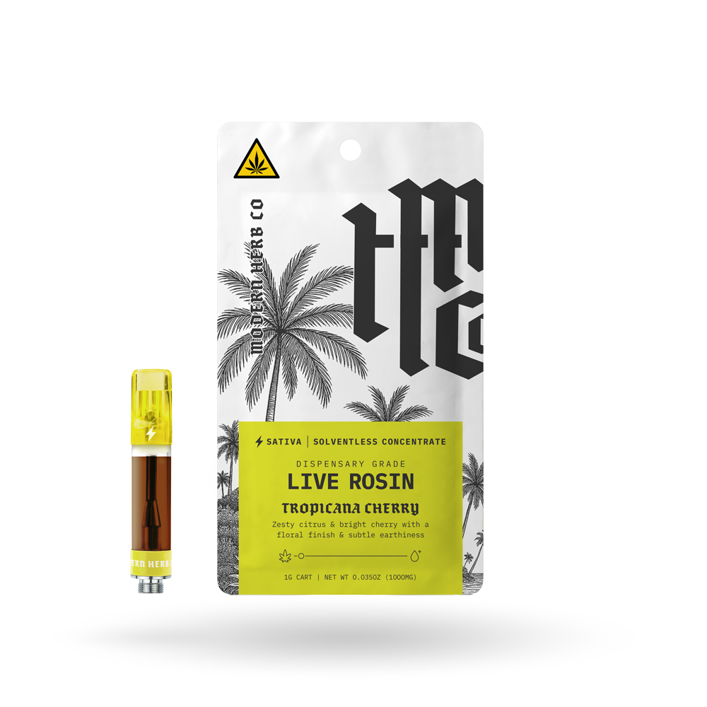 THCa Rosin Vape Cartridge: Tropicana Cherry (Sativa), 1g