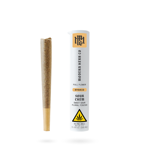 THCa Pre-Roll: Sour Chem (Hybrid), 1g