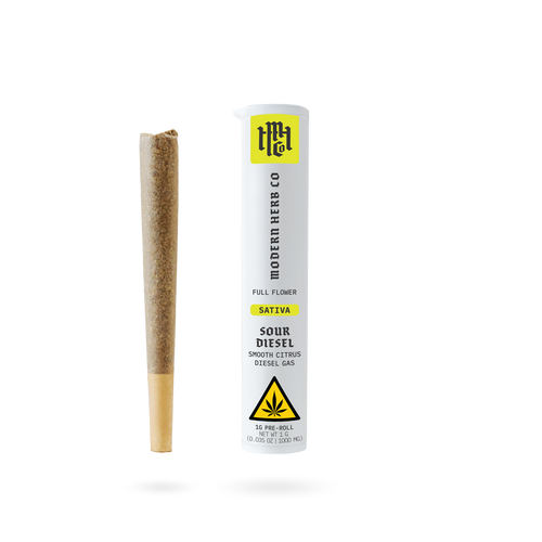 Pre Roll THCa Flower: Sour Diesel (Sativa), 1g