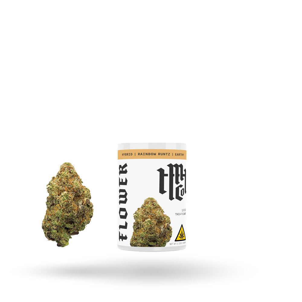 THCa Flower: Rainbow Runtz (Hybrid), 1/8oz