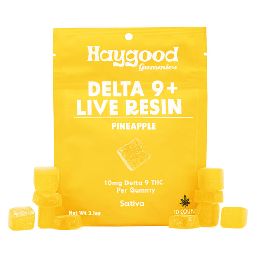 D9 THC Live Resin Gummies - Sativa - Pineapple