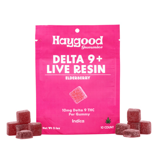 D9 THC Live Resin Gummies - Indica - Elderberry