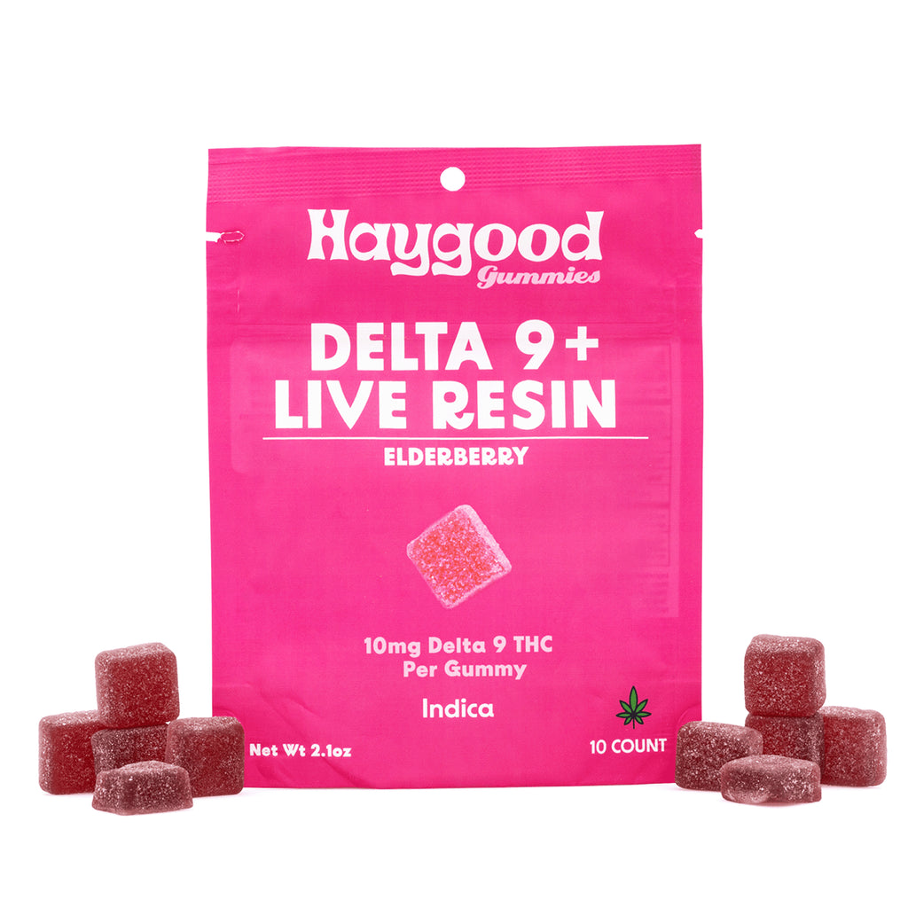 D9 THC Live Resin Gummies - Indica - Elderberry