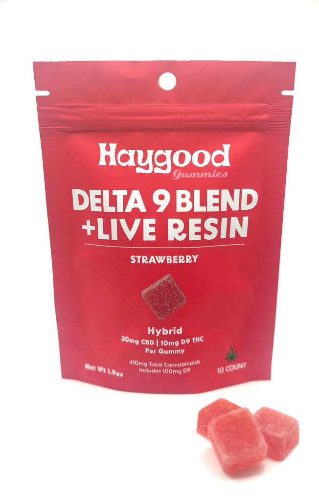 D9 THC Live Resin 3:1  Gummies - Hybrid - Strawberry