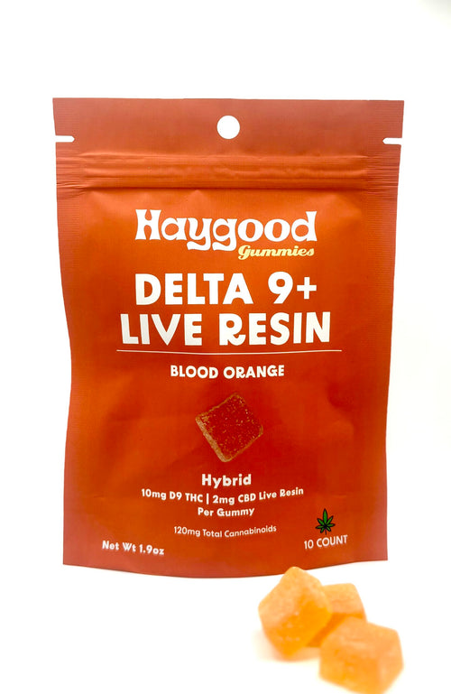 D9 THC Live Resin Gummies - Hybrid - Blood Orange