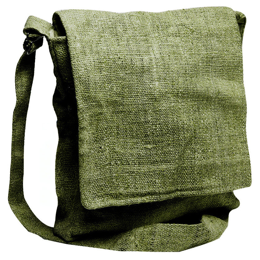 Core Hemp Crossbody Messenger Bag - Banyan Green