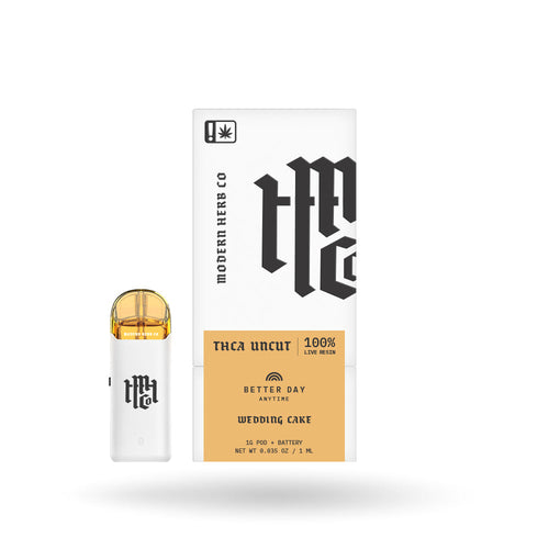THCa Live Resin Uncut Pod Kit: Hybrid, Wedding Cake, 1g