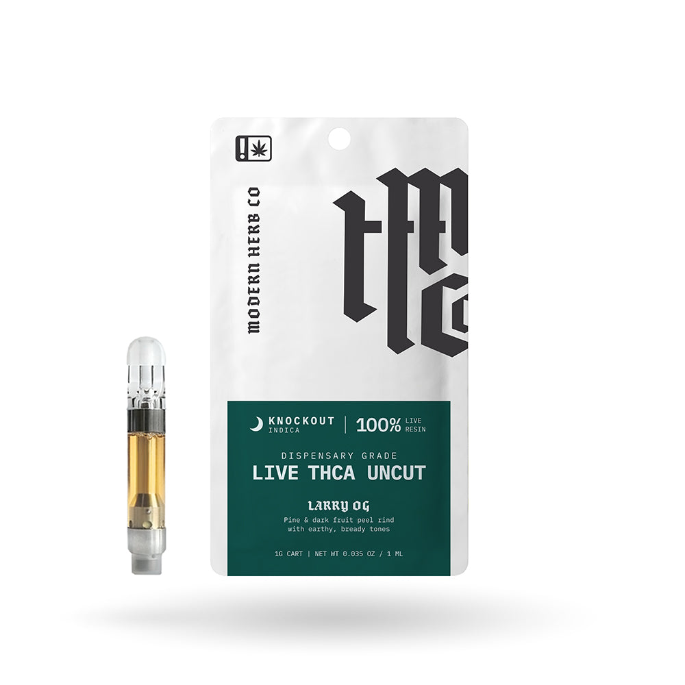 THCa Live Resin Vape Cartridge Uncut: Larry OG (Indica) - 1g