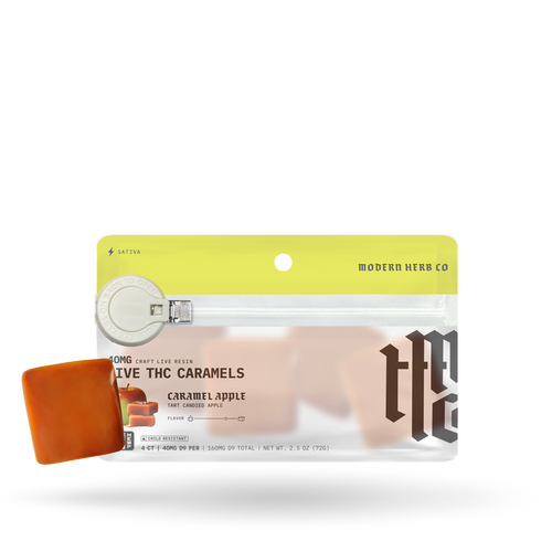 Live THC Caramel: Caramel Apple (Sativa), 4ct
