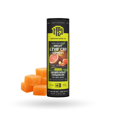 CBD Live Resin Gummies: Grapefruit Tangerine (Sativa) - 5ct