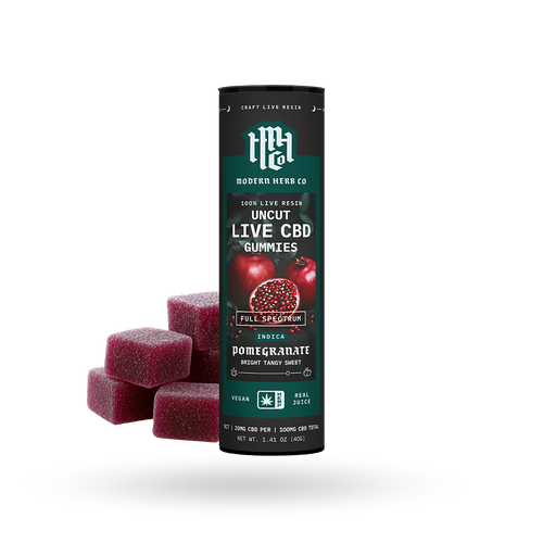 CBD Live Resin Gummies: Pomegranate (Indica) - 5ct