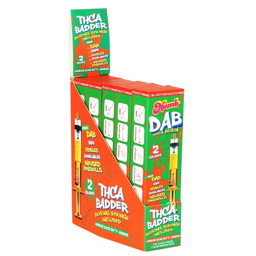 Numb THCA Live Rosin Badder Glass Syringe | 2g | 5ct Display