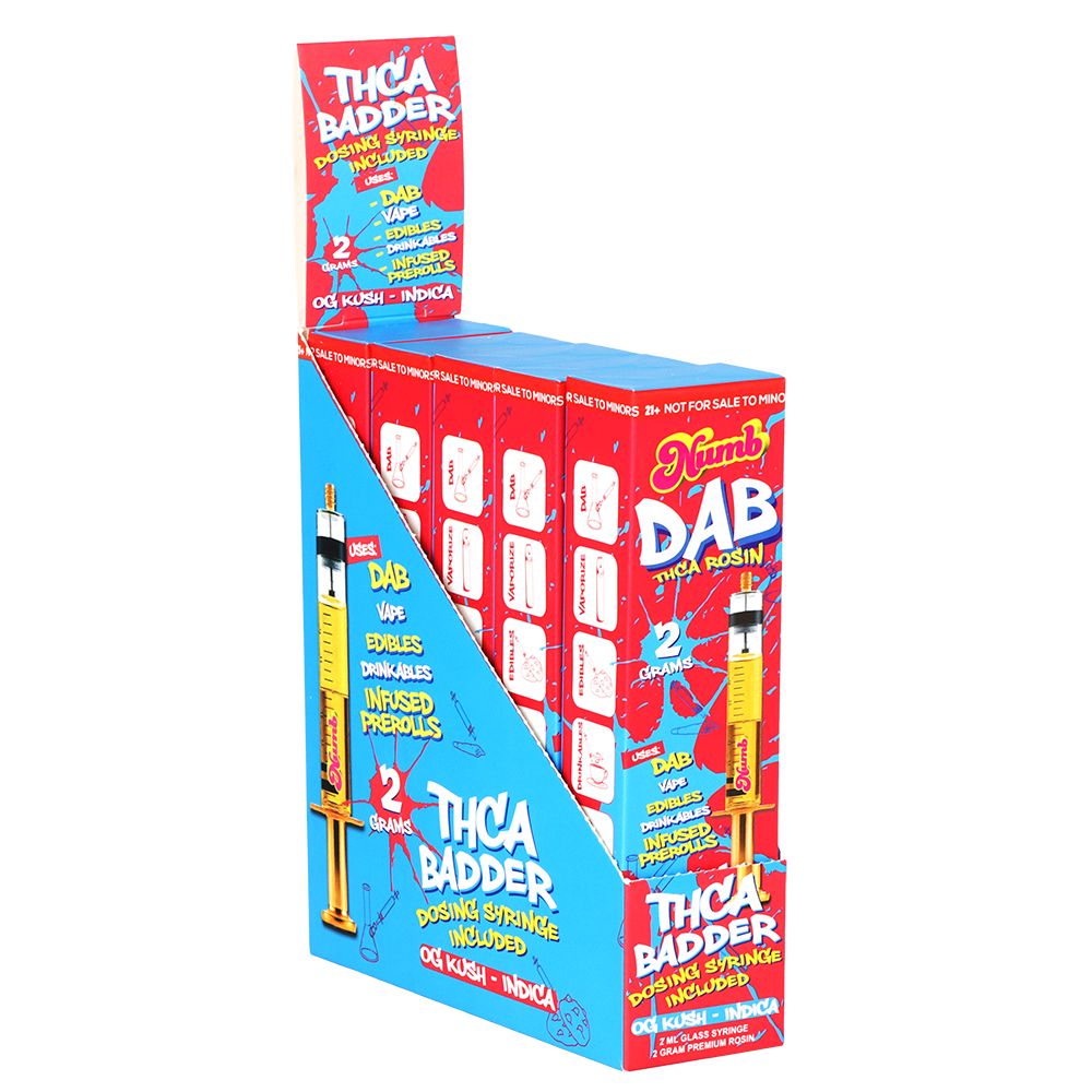 Numb THCA Live Rosin Badder Glass Syringe | 2g | 5ct Display