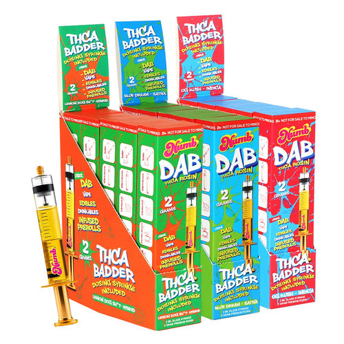 Numb THCA Live Rosin Badder Glass Syringe | 2g | 5ct Display