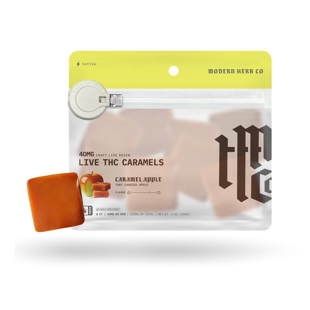 Modern Herb Co D9 Live Resin Caramels | 320mg-400mg | 8pc Bag