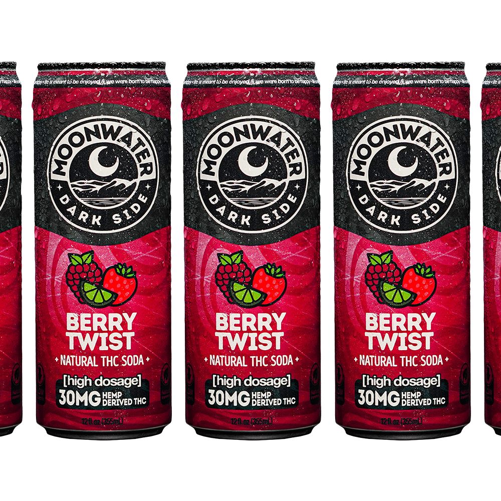 Moonwater Natural Hemp-Derived D9 THC Infused Soda | 12fl oz Can | 24ct Case