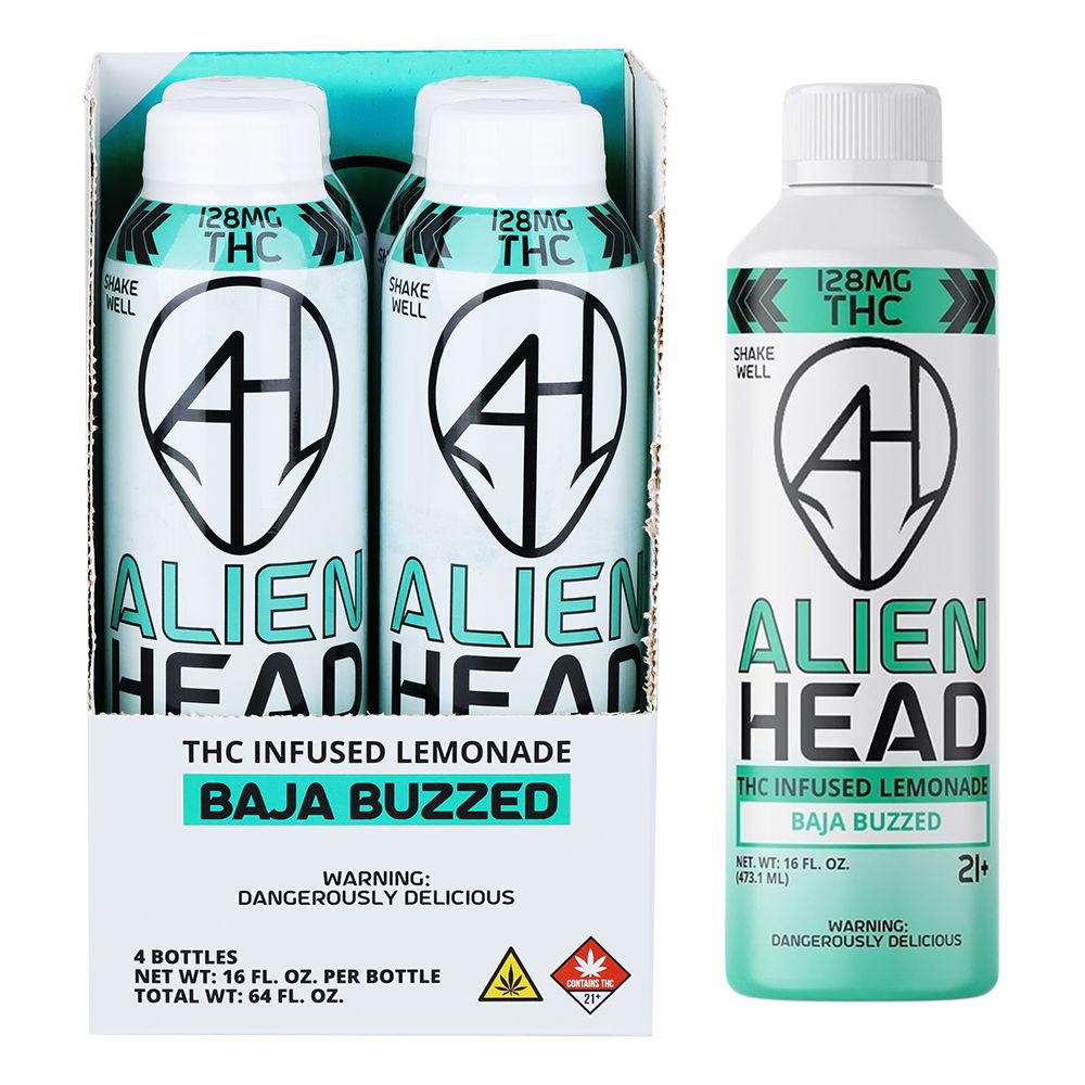 Alien Head D9 THC Lemonade | 16oz | 128mg | 4ct Display