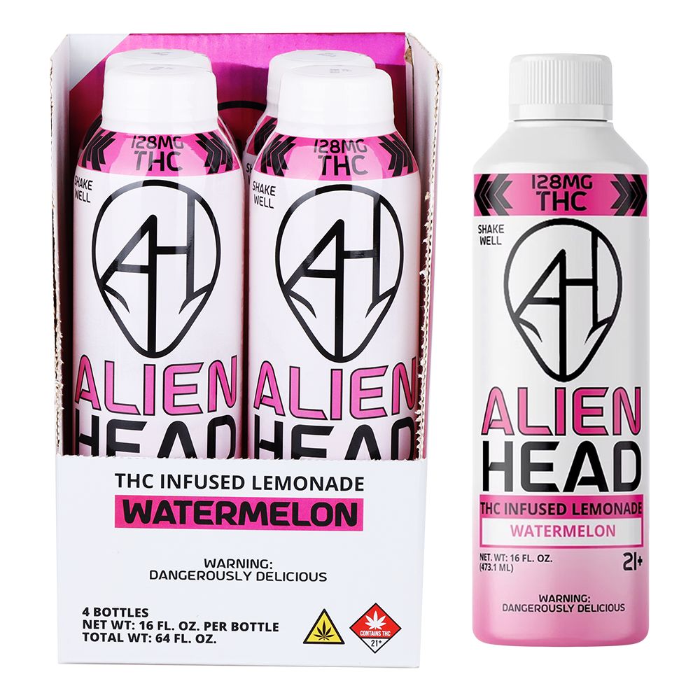 Alien Head D9 THC Lemonade | 16oz | 128mg | 4ct Display