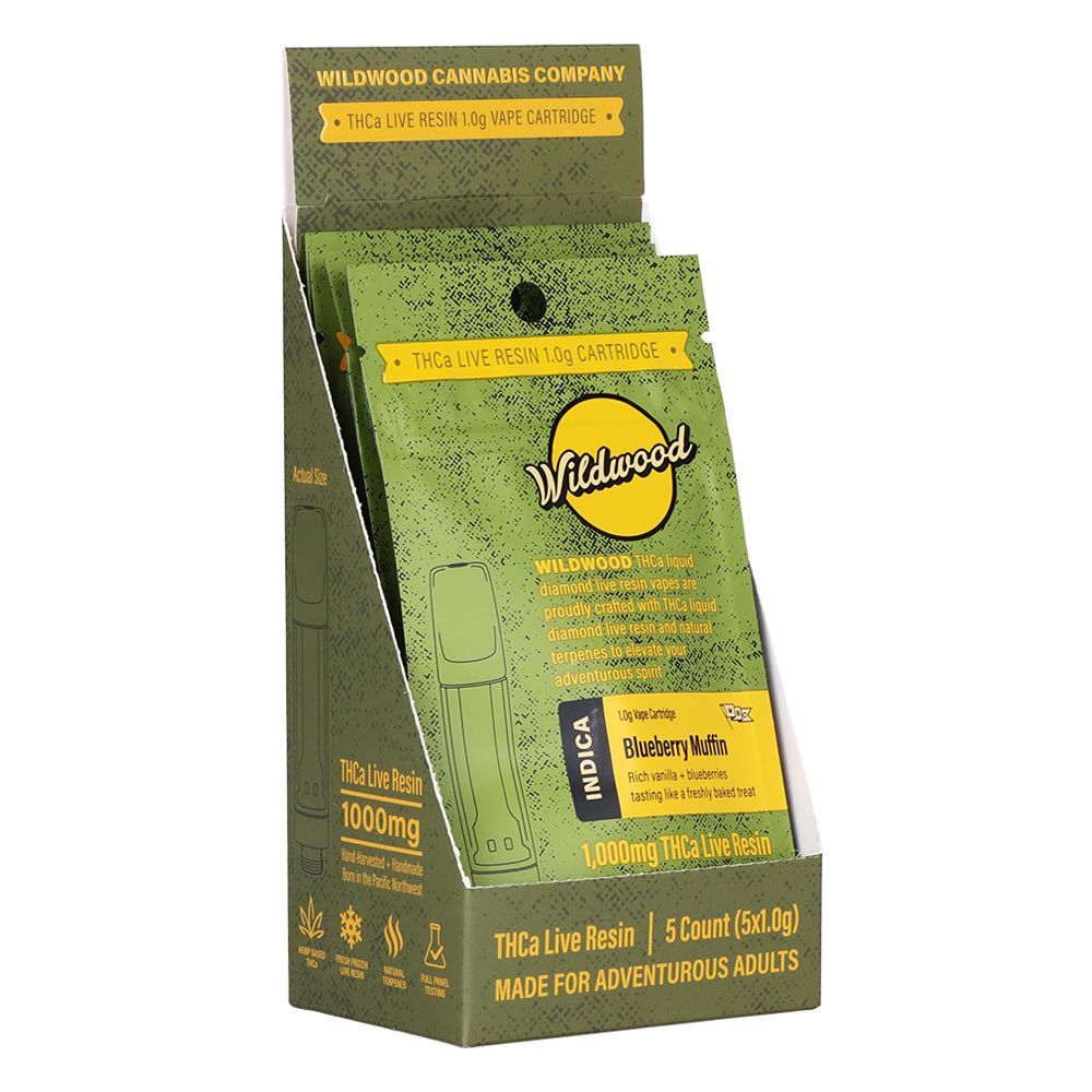 Wildwood Dispensary Grade Live Resin THCA Cartridge | 1g | 5ct Display