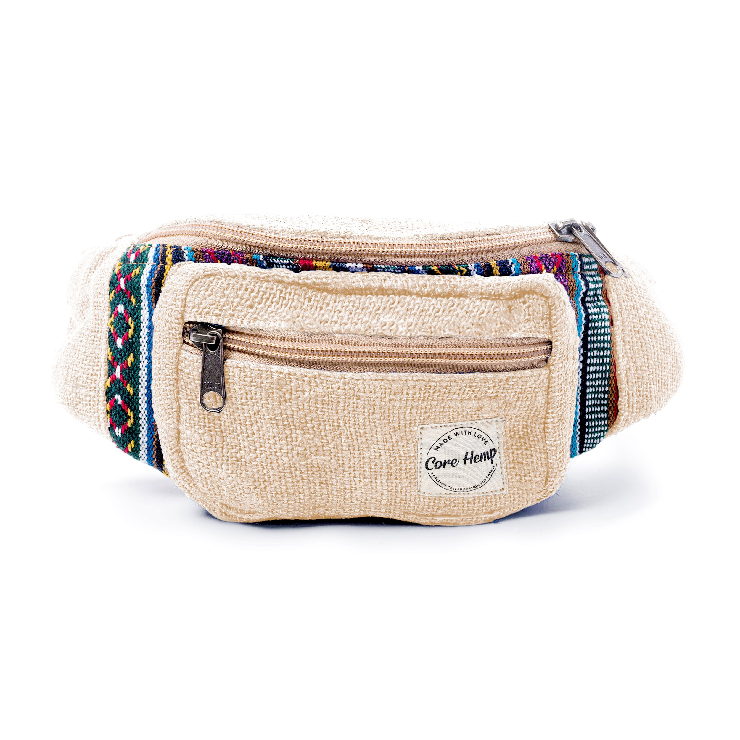 beige fanny pack