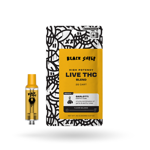 Live THC Blend Vape Cartridge: Garlotti 2g