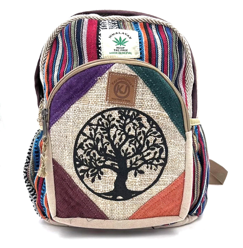 Mini Hemp Backpack with Symbol