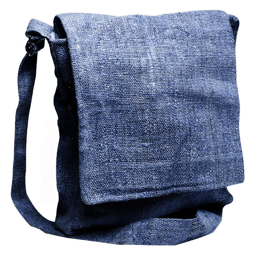 Core Hemp Crossbody Messenger Bag - Himal Blue